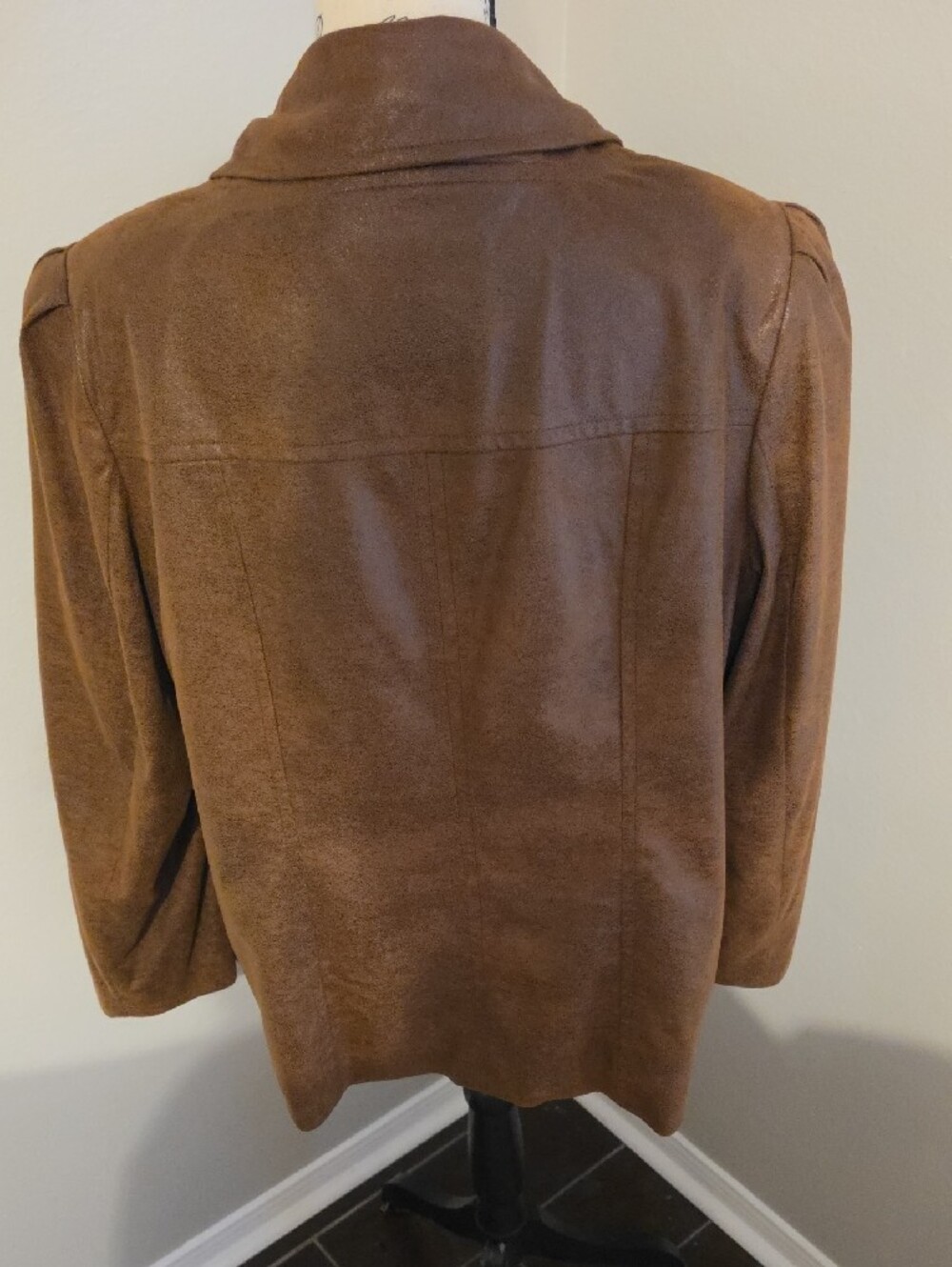 Women's INC International Concepts Brown Ruffle-Front Blazer Size 2X - Picture 6 of 8